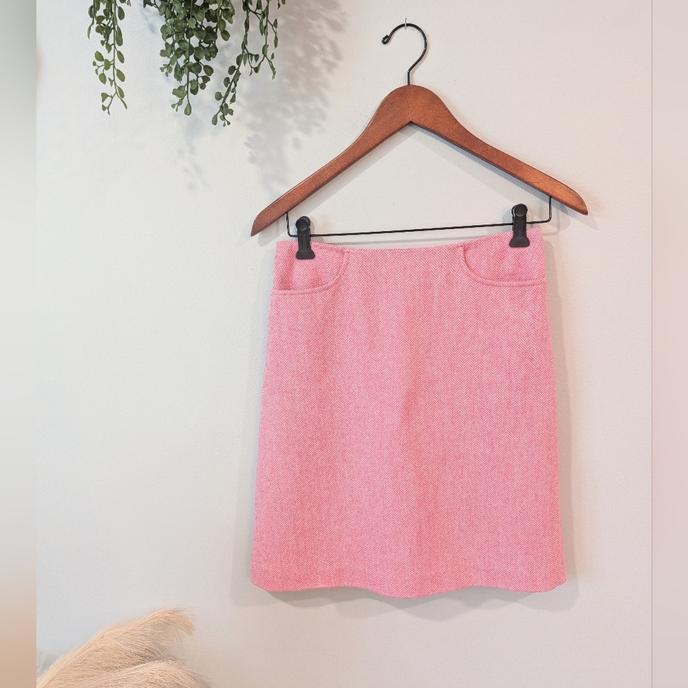 Lilly Pulitzer Pink Tweed A-Line Skirt -size 2